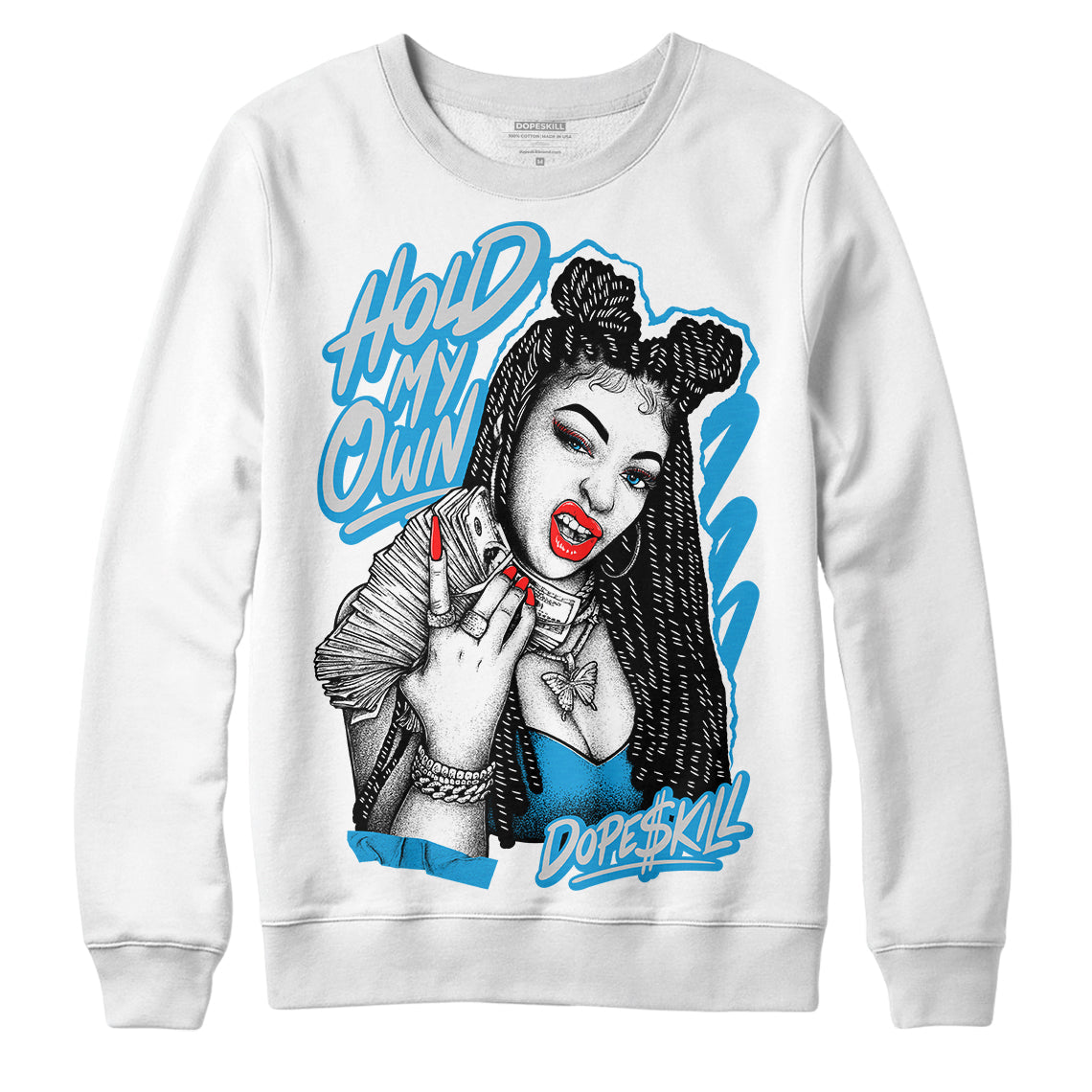 Military Blue 4s superstreetwear Sweatshirt New H.M.O Graphic
