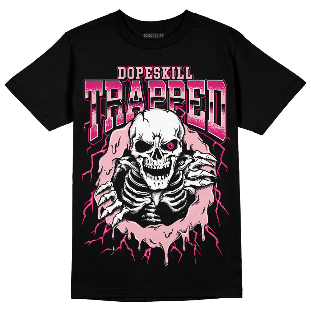 AJ 1 Mid Coral Chalk superstreetwear T-Shirt Trapped Halloween Rush Pink Graphic