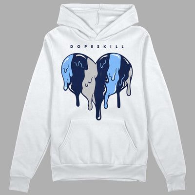Midnight Navy 5s DopeSkill Hoodie Sweatshirt Slime Drip Heart Graphic