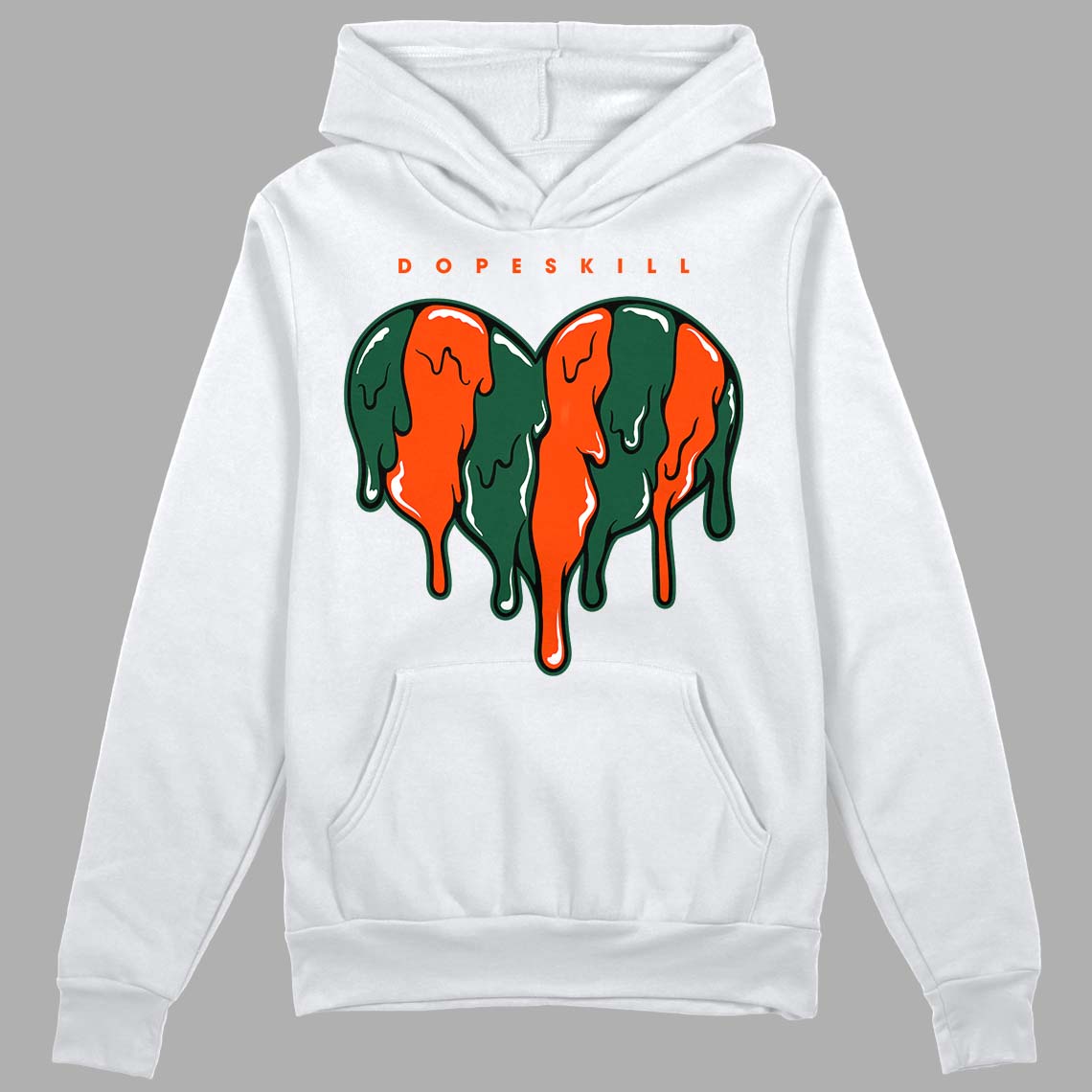 Dunk Low Team Dark Green Orange superstreetwear Hoodie Sweatshirt Slime Drip Heart Graphic