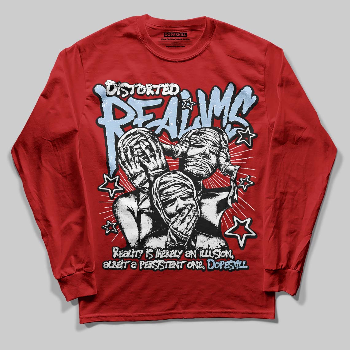 Cherry 11s superstreetwear Long Sleeve T-Shirt Distorted Realms Graphic