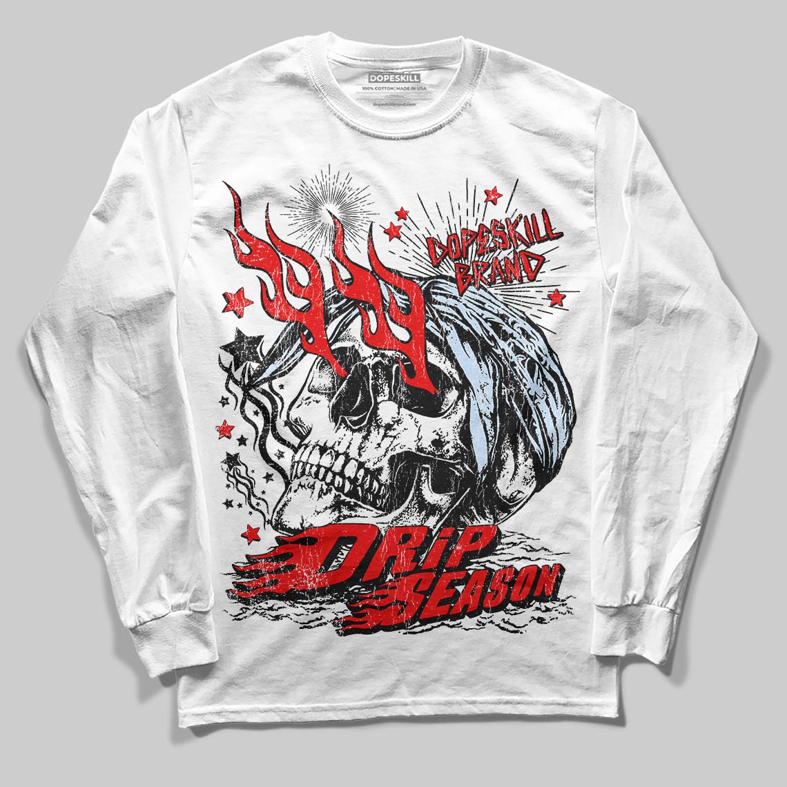 Cherry 11s superstreetwear Long Sleeve T-Shirt Drip Season Graphic