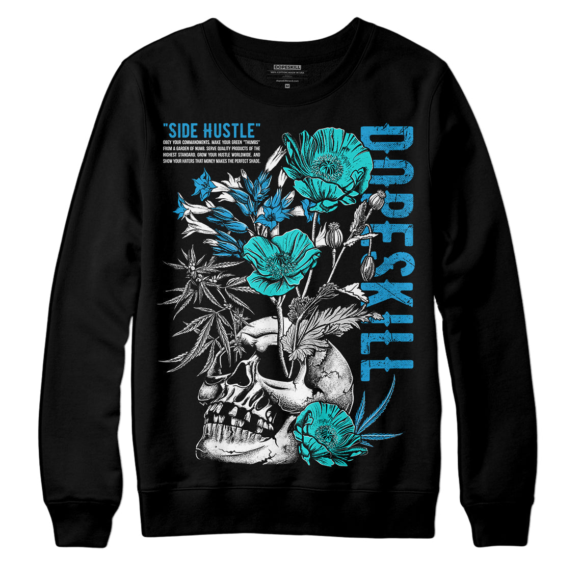 Military Blue 4s superstreetwear Sweatshirt Side Hustle Graphic