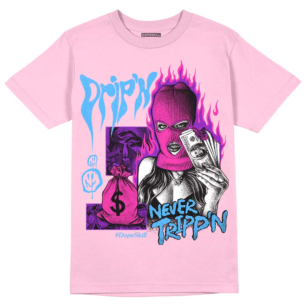 Pink Collection superstreetwear Pink T-shirt Drip'n Never Tripp'n Graphic