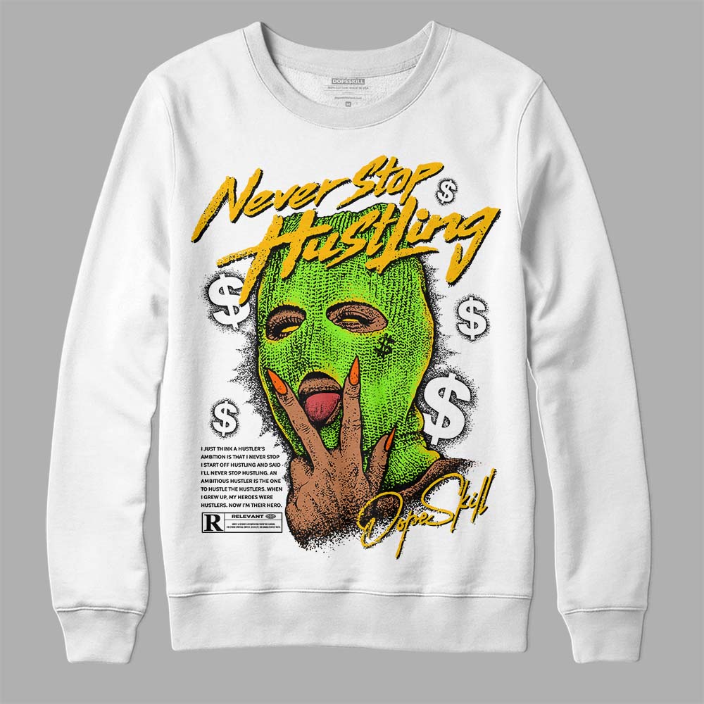 Neon Green Collection superstreetwear Sweatshirt Never Stop Hustling Graphic