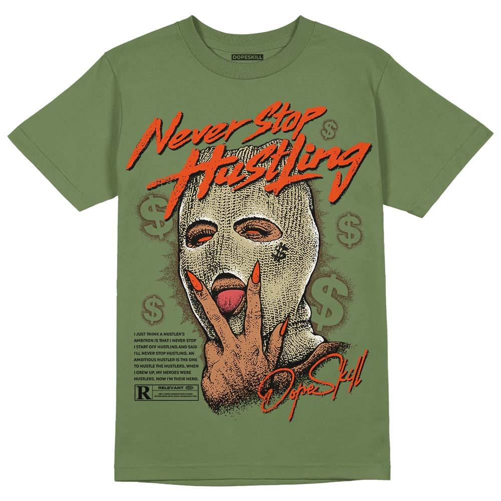 Olive Collection superstreetwear Olive T-shirt Never Stop Hustling Graphic