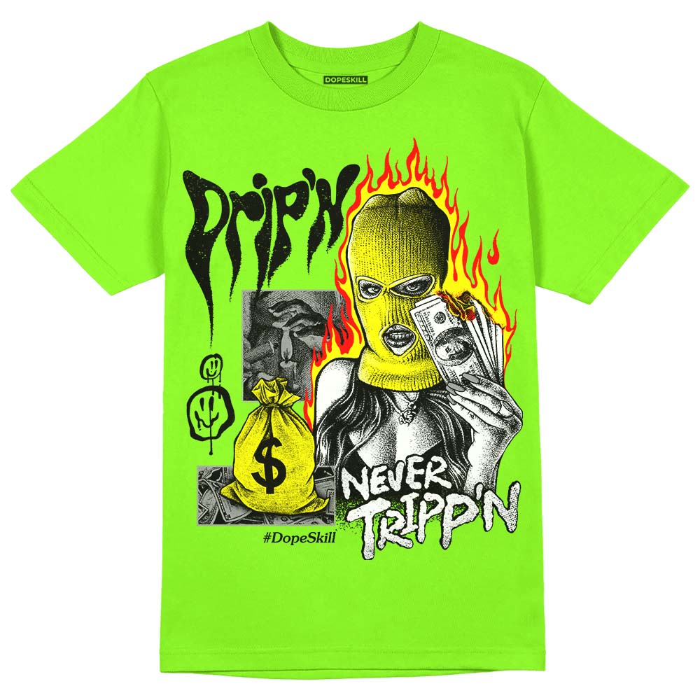 Neon Green Collection superstreetwear Neon Green T-shirt Drip'n Never Tripp'n Graphic