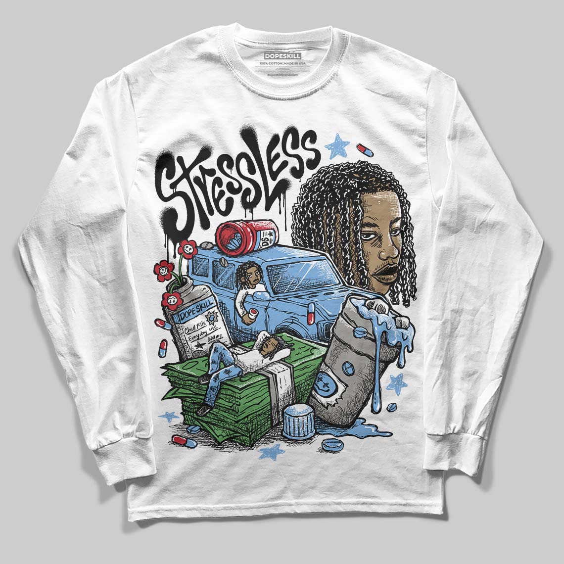 Melo 12s superstreetwear Long Sleeve T-Shirt Stressless Graphic