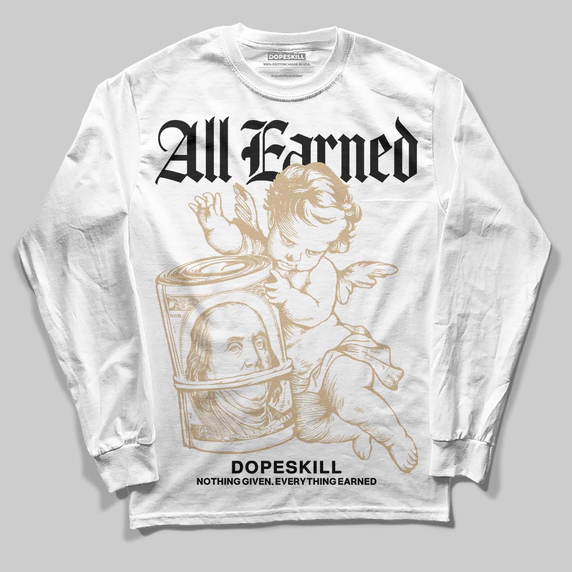 TAN Collection superstreetwear Long Sleeve T-Shirt All Earned Graphic