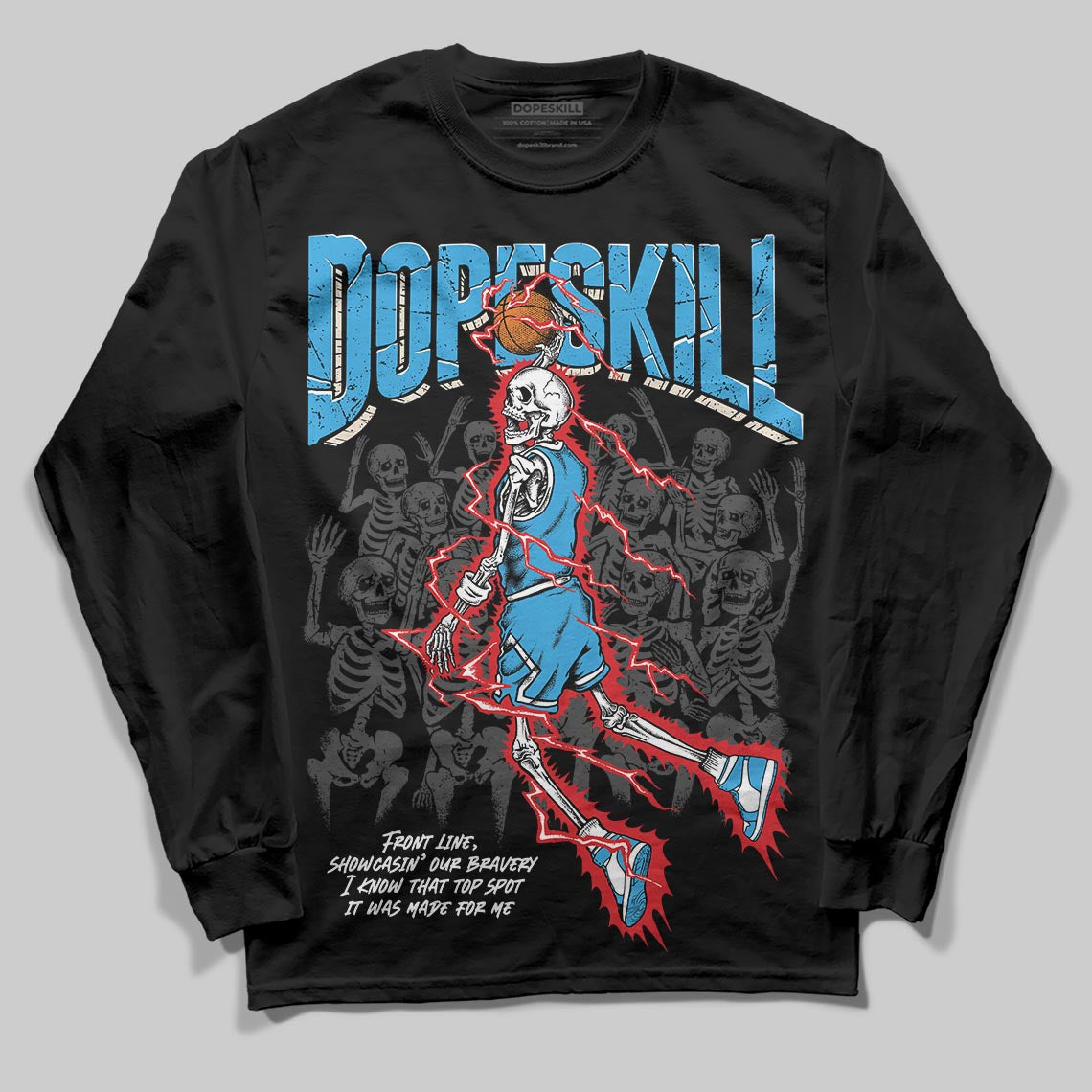 UNC Reimagined 1s superstreetwear Long Sleeve T-Shirt Thunder Dunk Graphic
