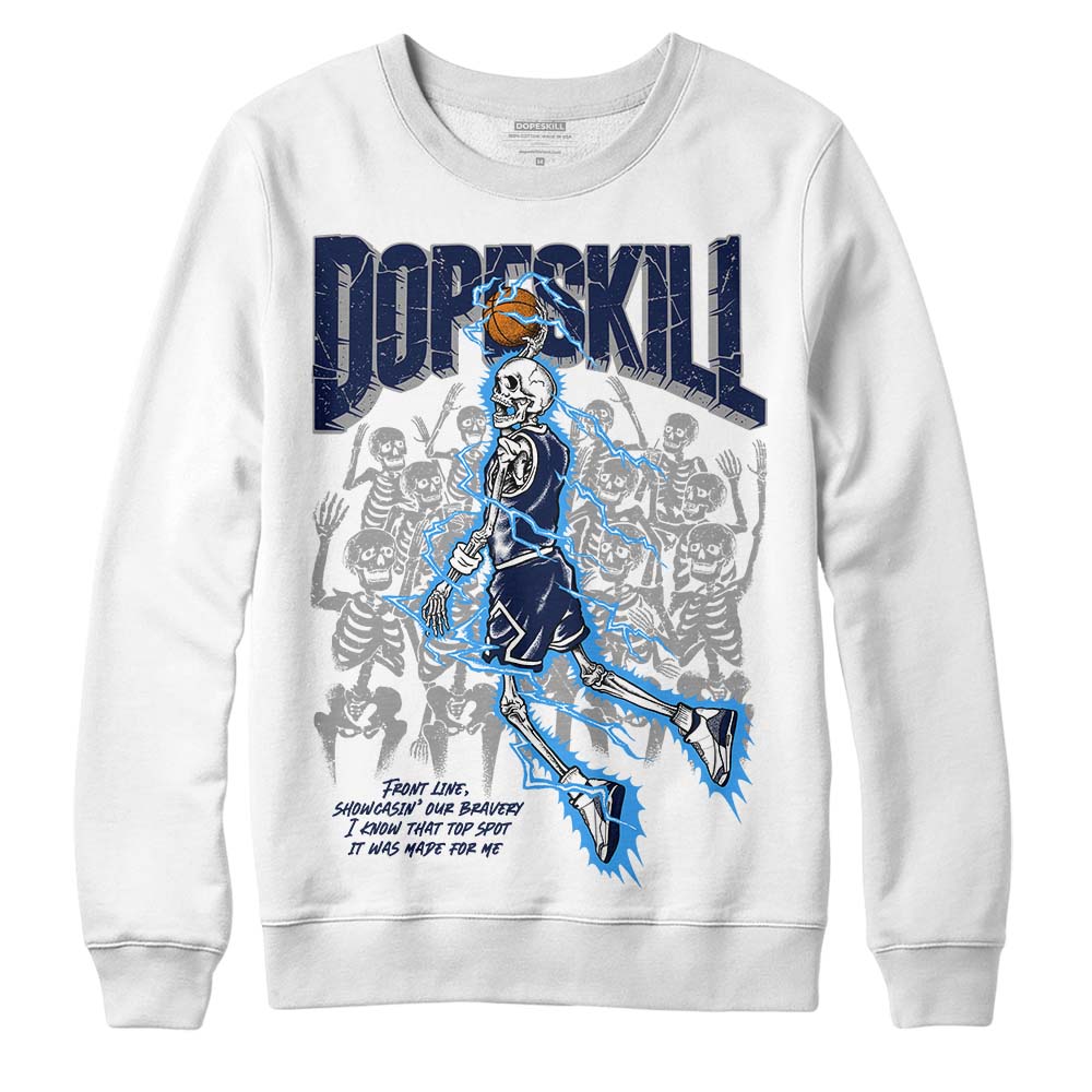 AJ Spizike White Obsidian superstreetwear Sweatshirt Thunder Dunk Graphic