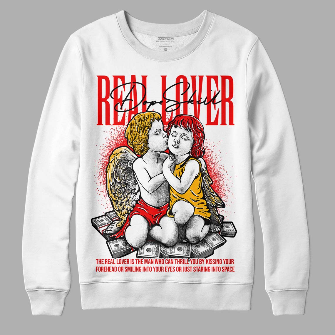 Red Collection superstreetwear Sweatshirt Real Lover Graphic