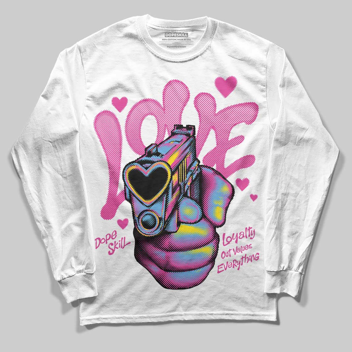 Triple Pink Dunk superstreetwear Long Sleeve T-Shirt Love Shot Graphic