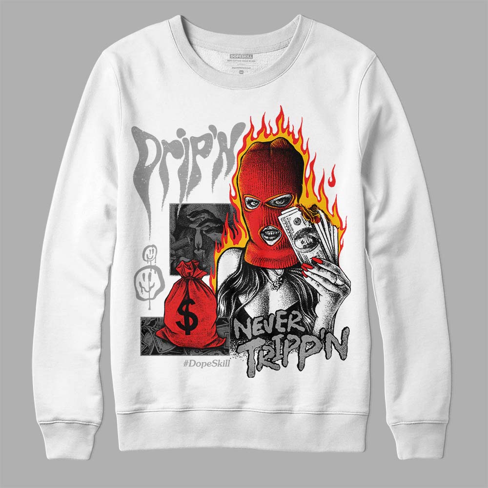 Grey Collection superstreetwear Sweatshirt Drip'n Never Tripp'n Graphic
