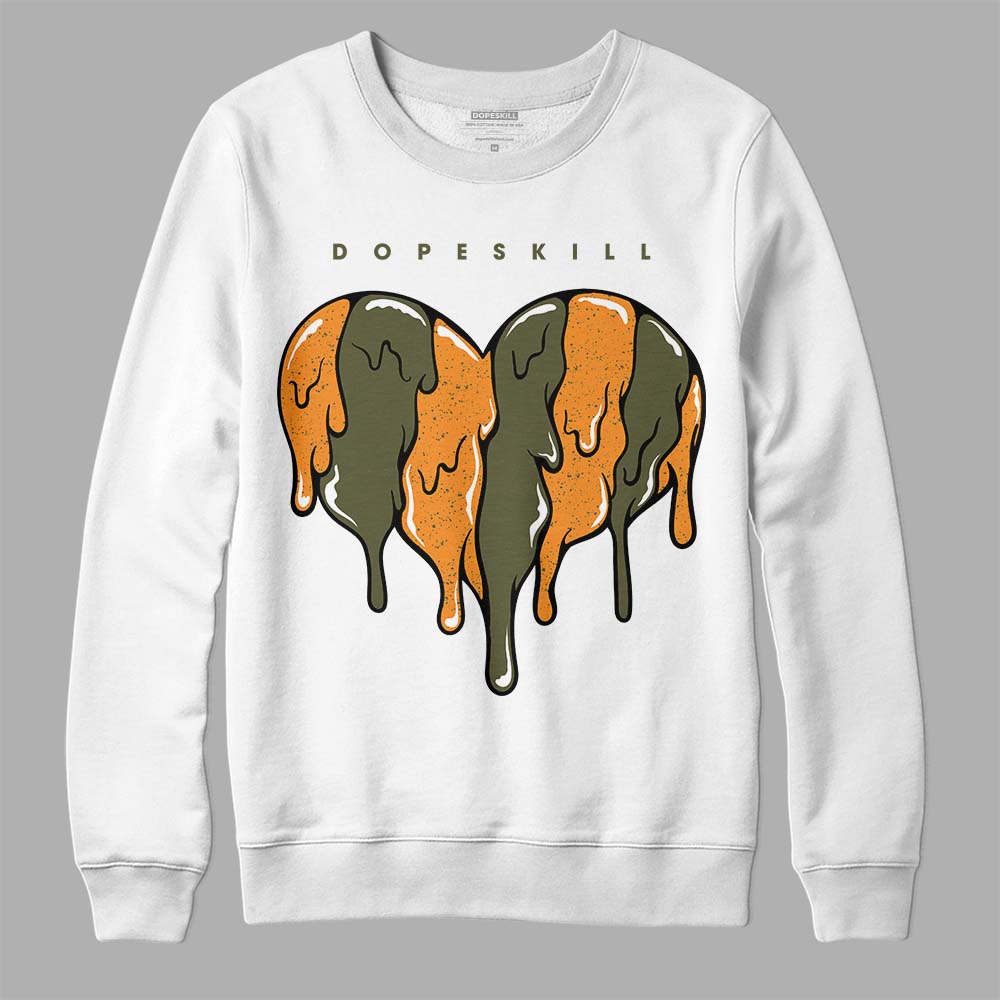 Olive 5s superstreetwear Sweatshirt Slime Drip Heart Graphic