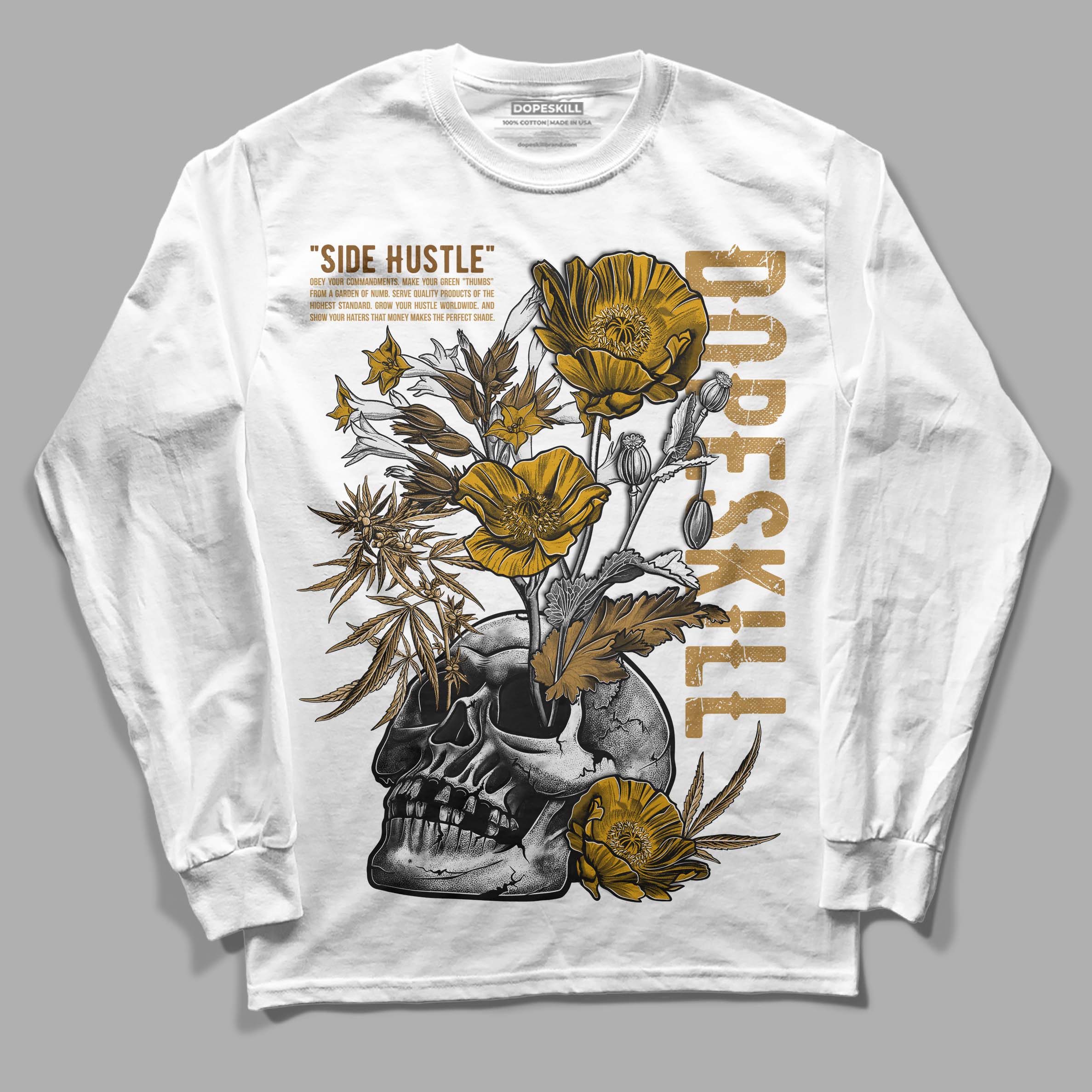 Wheat 13s superstreetwear Long Sleeve T-Shirt Side Hustle Graphic