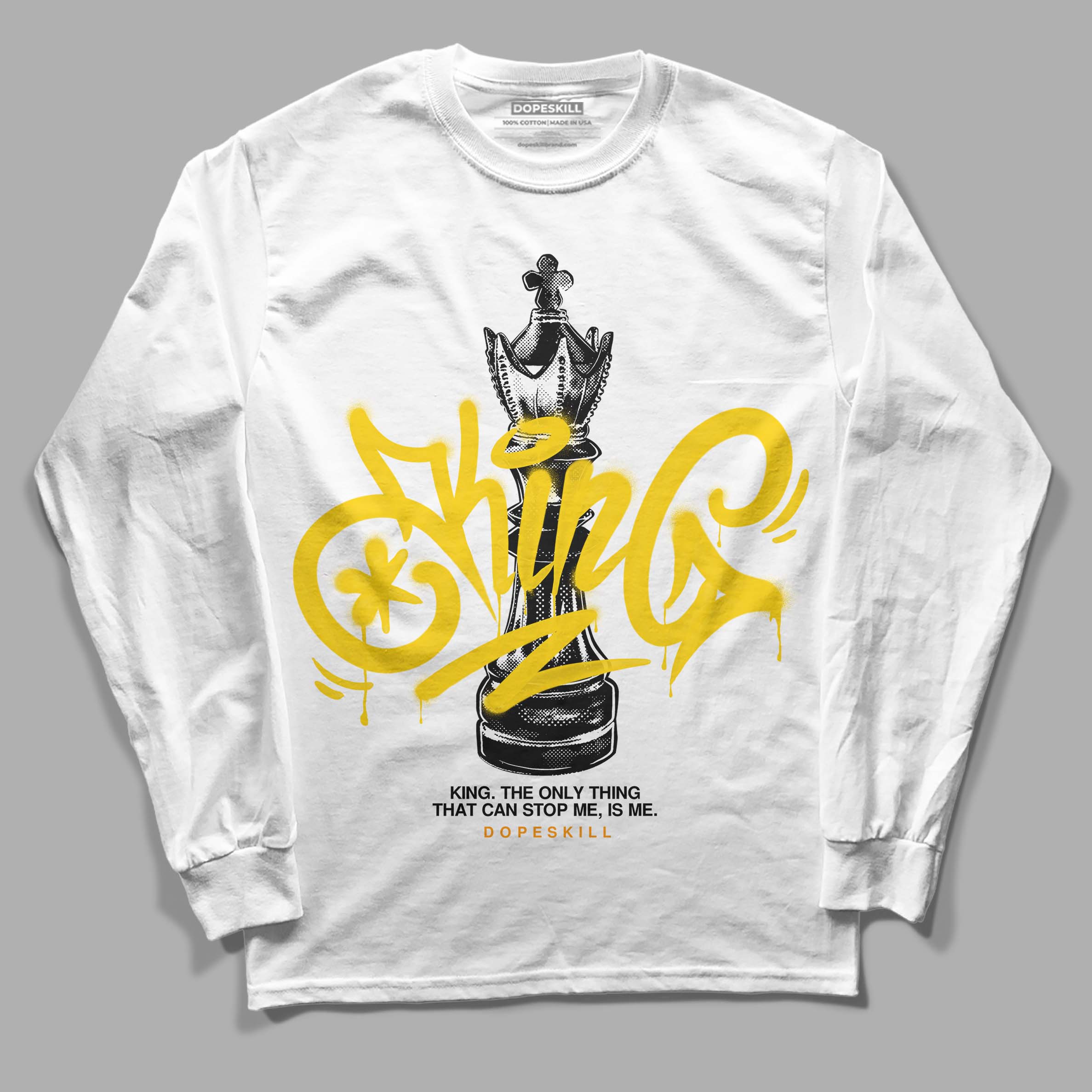 Yellow Ochre 6s superstreetwear Long Sleeve T-Shirt King Chess Graphic