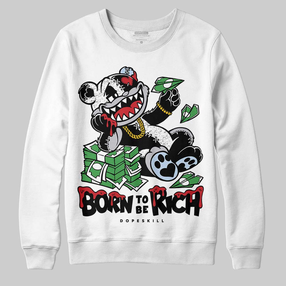 Black Metallic Reimagined 5s superstreetwear Sweatshirt Born To Be Rich Graphic