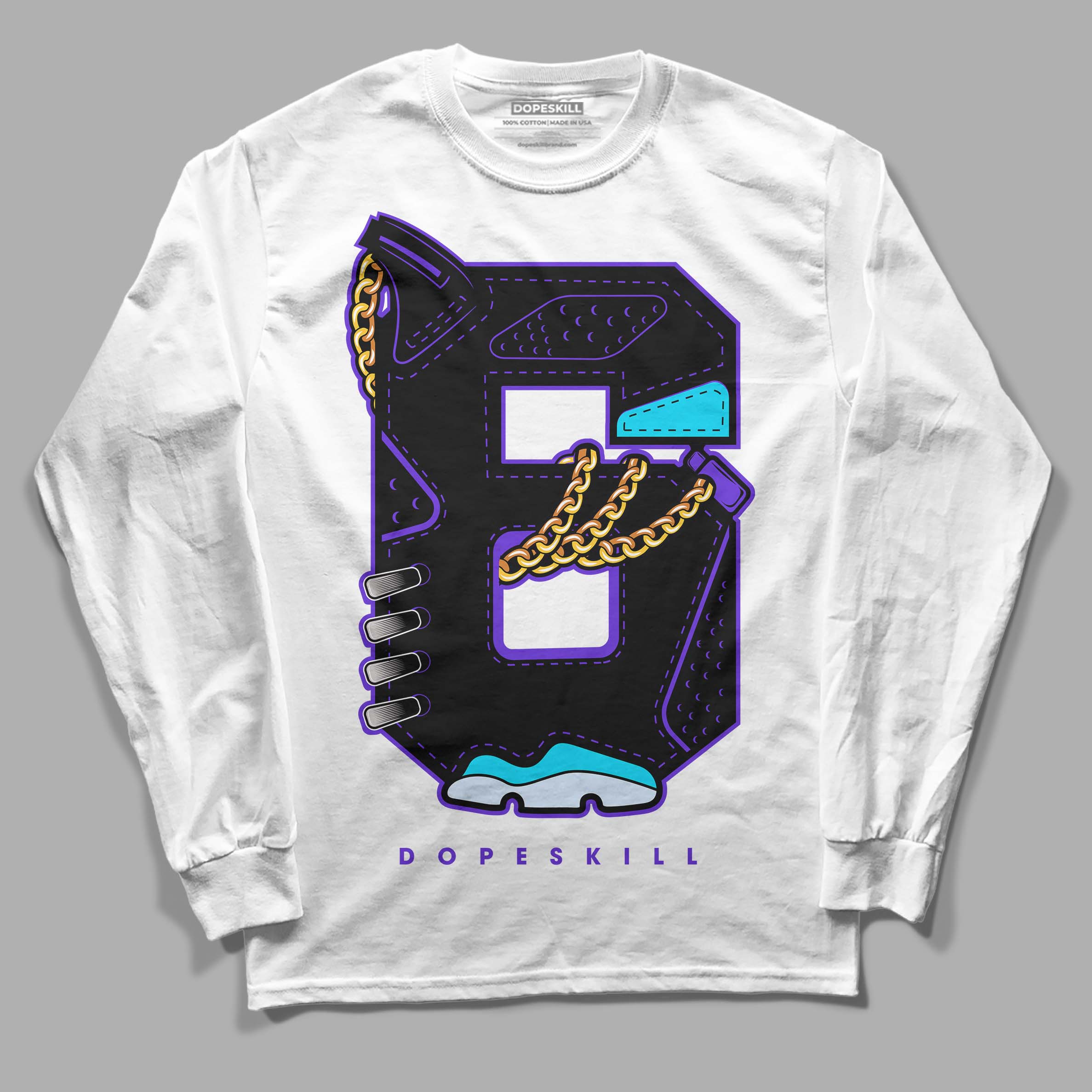 Aqua 6s superstreetwear Long Sleeve T-Shirt No.6 Graphic