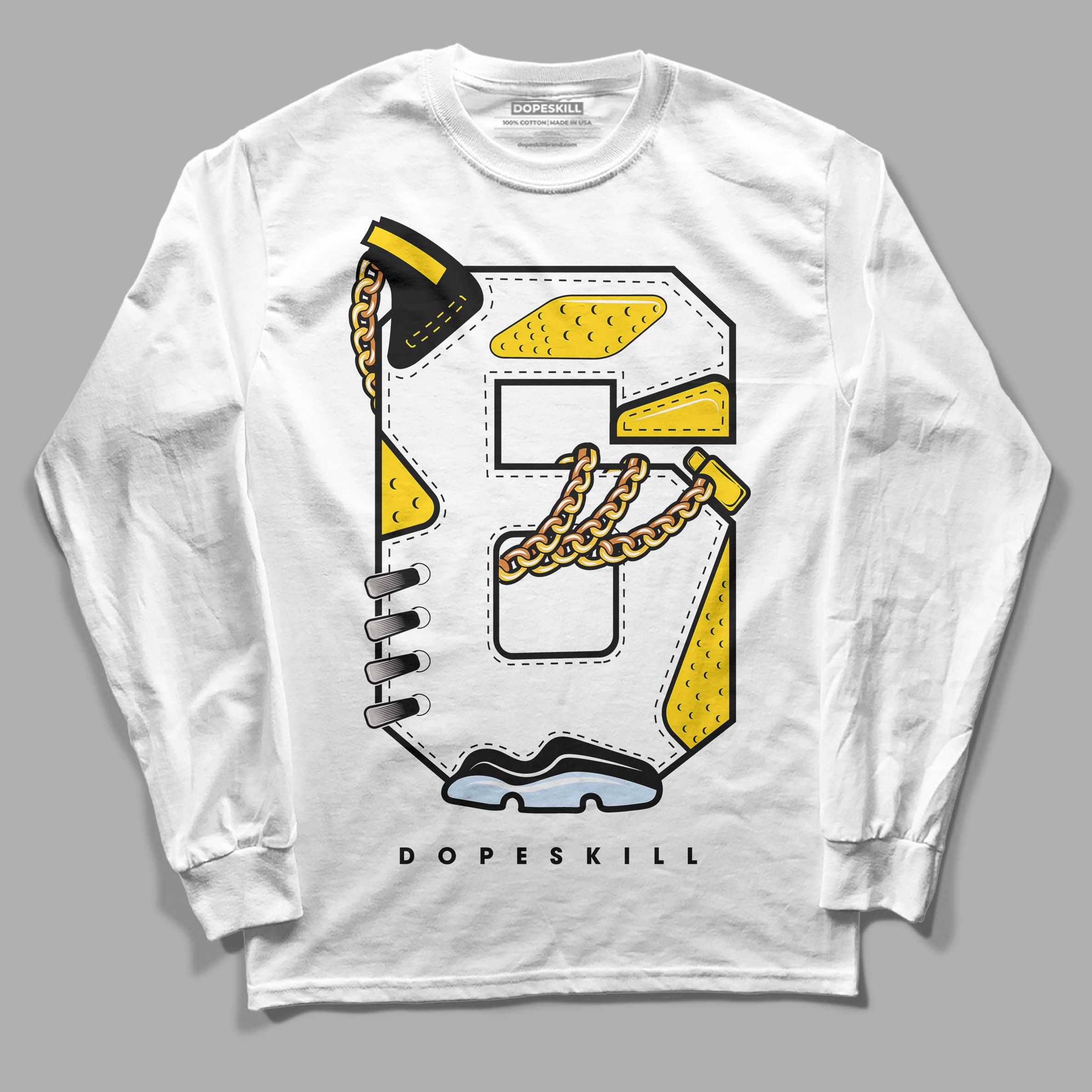 Yellow Ochre 6s superstreetwear Long Sleeve T-Shirt No.6 Graphic