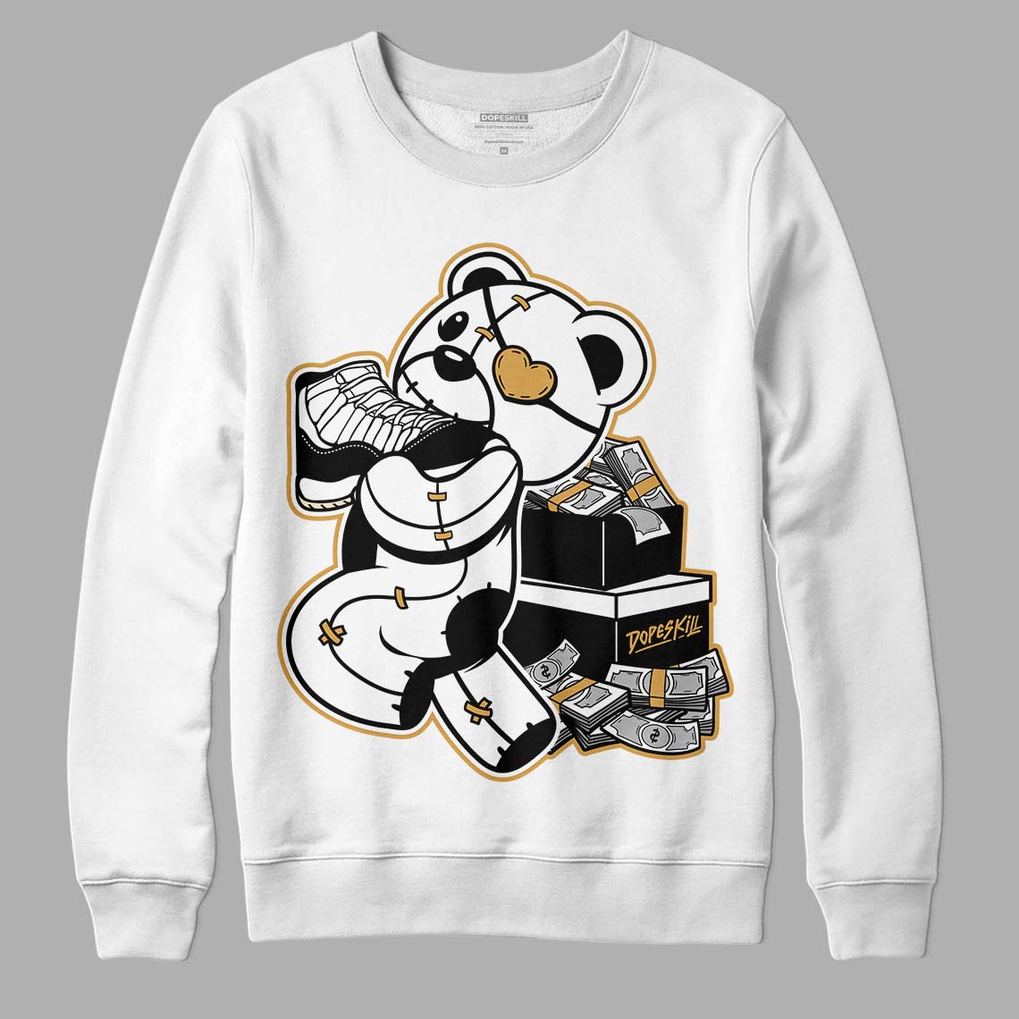 Gratitude 11s superstreetwear Sweatshirt Bear Steals Sneaker Graphic