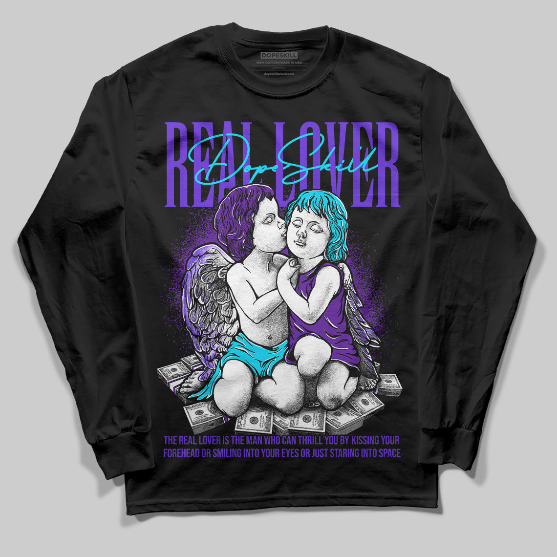 Aqua 6s superstreetwear Long Sleeve T-Shirt Real Lover Graphic