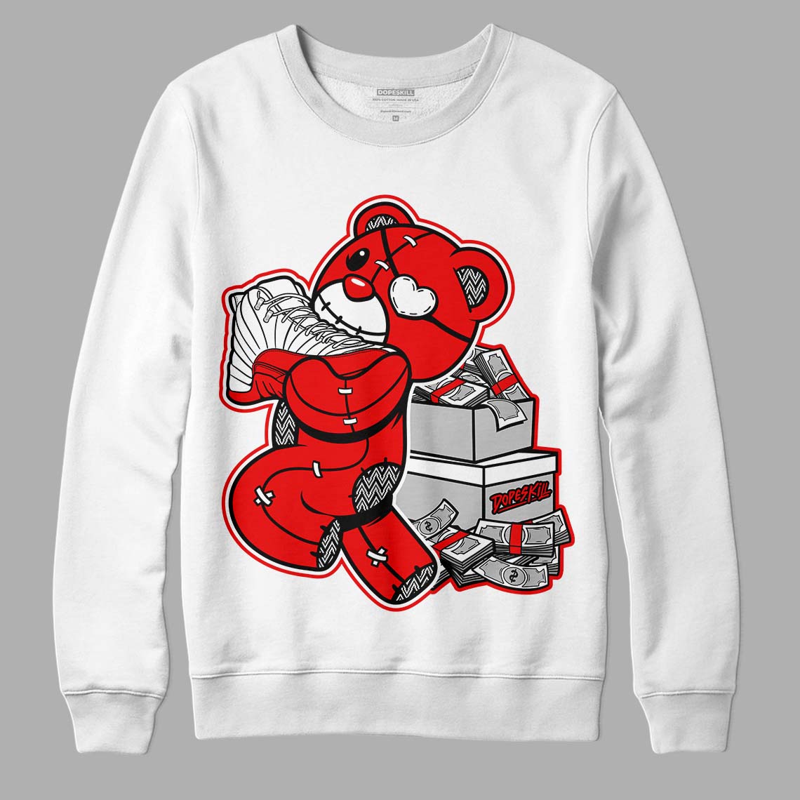 Cherry 12s superstreetwear Sweatshirt Bear Steals Sneaker Graphic