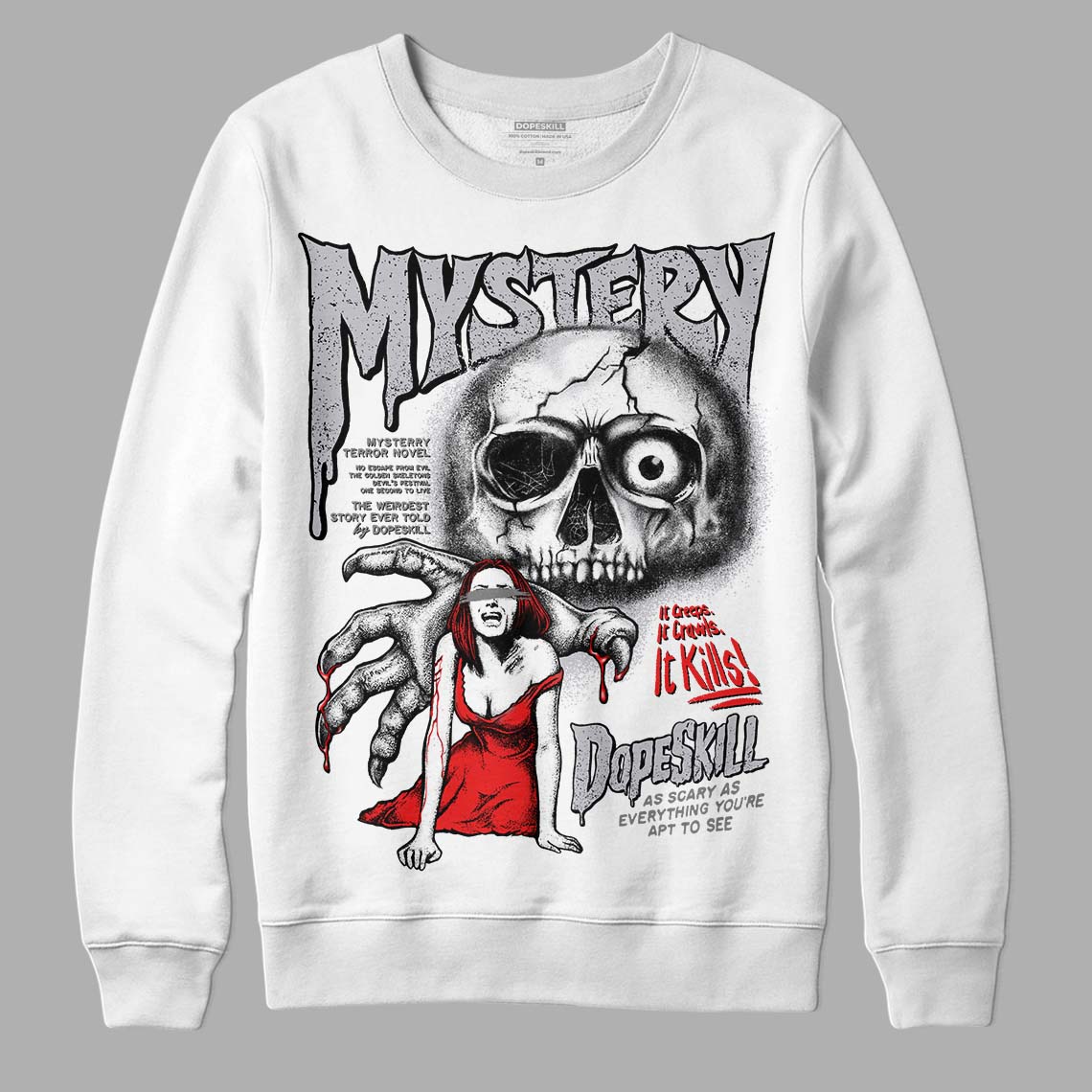 Grey Collection superstreetwear Sweatshirt Mystery Ghostly Grasp Graphic