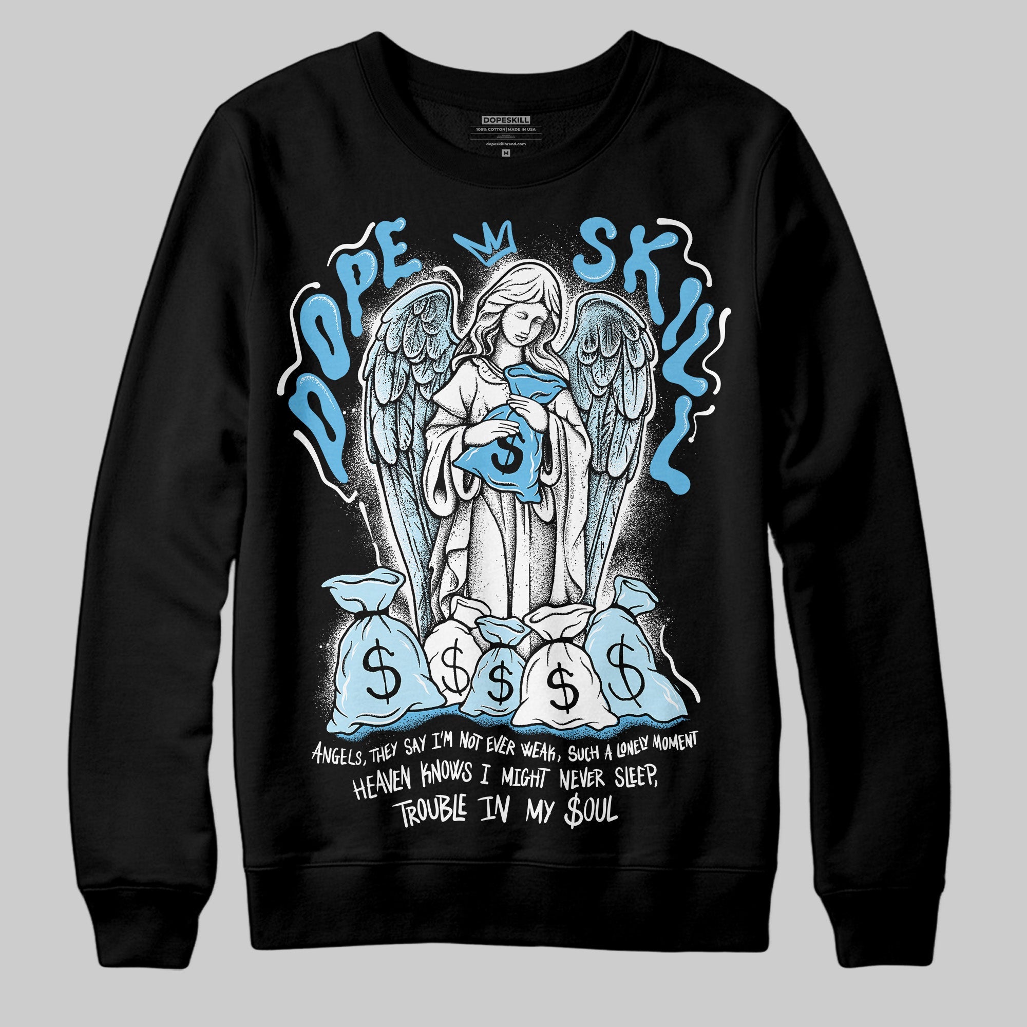 Legend Blue 11s superstreetwear Sweatshirt Angels Graphic