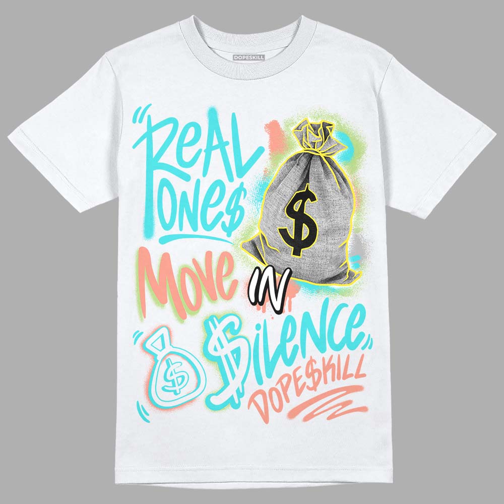 Cyan Burst 9060 superstreetwear T-Shirt Real Ones Move In Silence Graphic