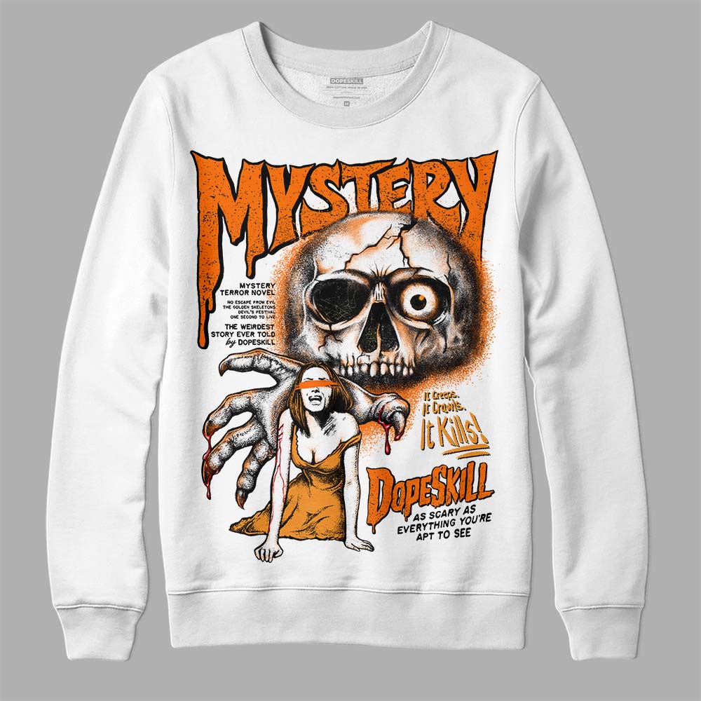 Orange Black White superstreetwear Sweatshirt Mystery Ghostly Grasp Graphic