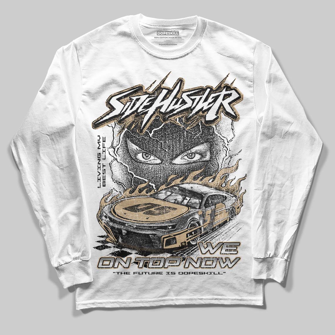 TAN Collection superstreetwear Long Sleeve T-Shirt New Side Hustler Graphic