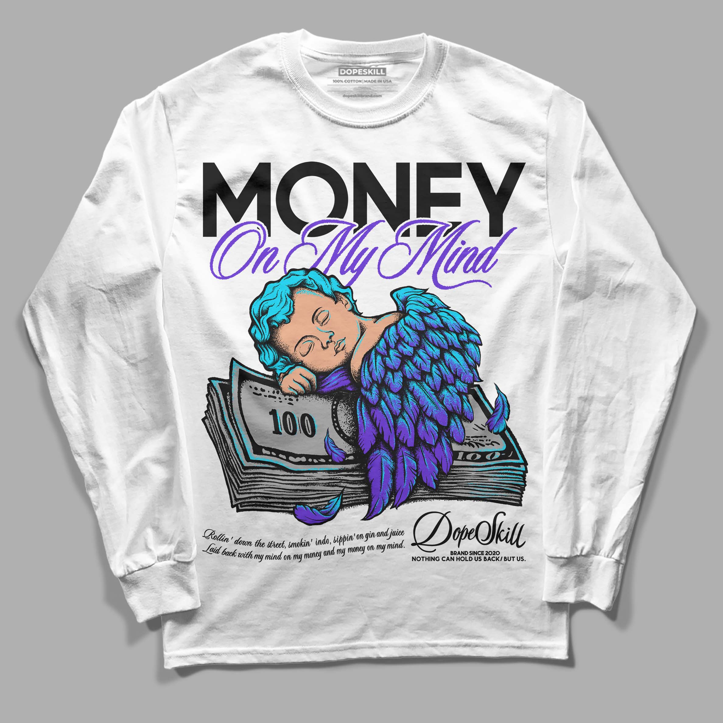 Aqua 6s superstreetwear Long Sleeve T-Shirt MOMM Graphic