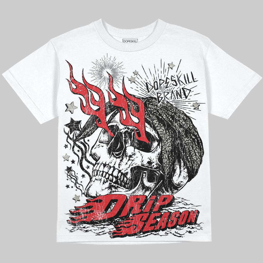 Fire Red 3s superstreetwear Oversize Print T-Shirt Drip Season Graphic