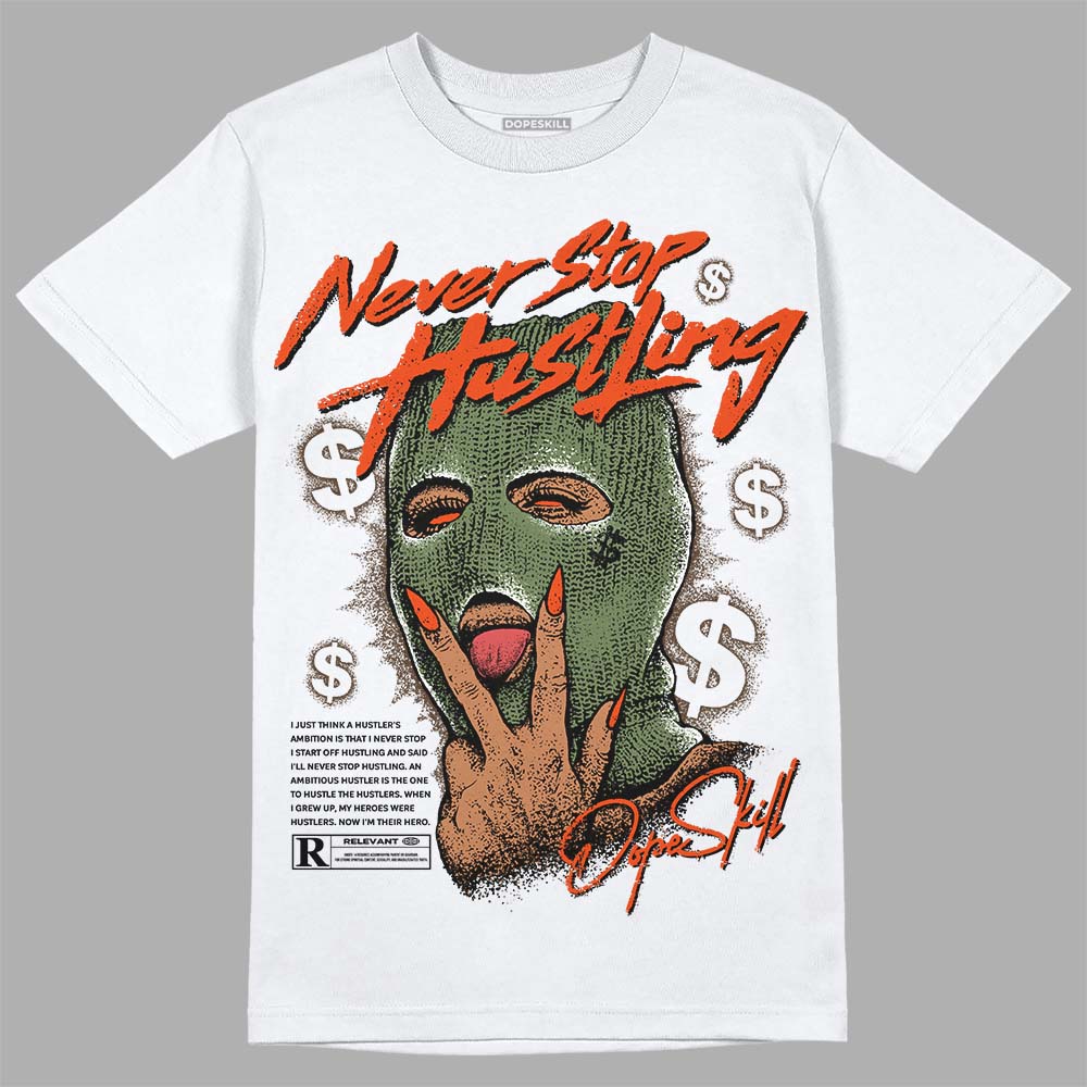 Olive Collection superstreetwear T-Shirt Never Stop Hustling Graphic