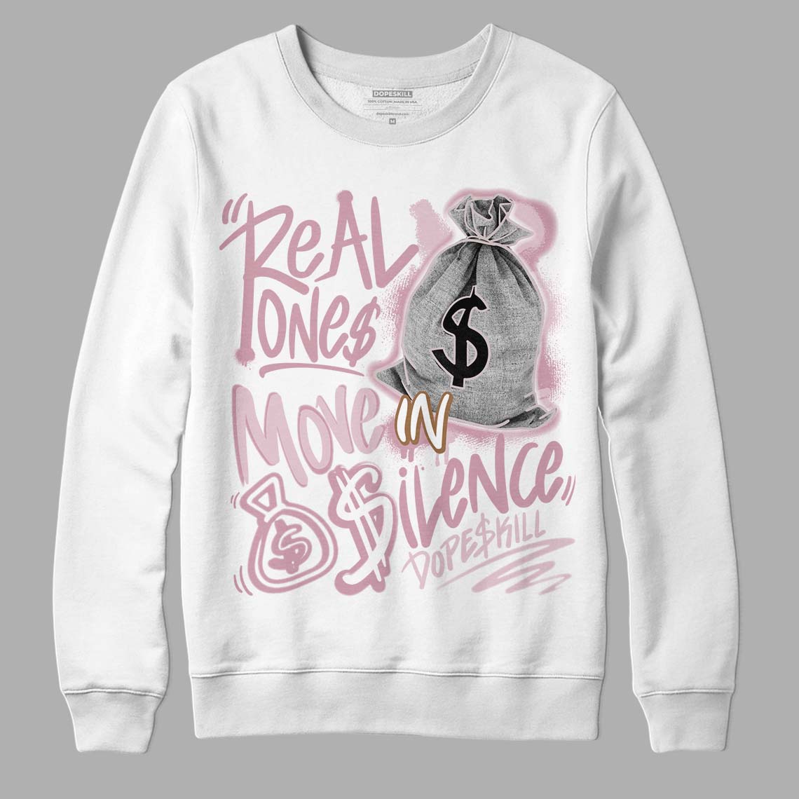 Dunk Low Teddy Bear Pink superstreetwear Sweatshirt Real Ones Move In Silence Graphic