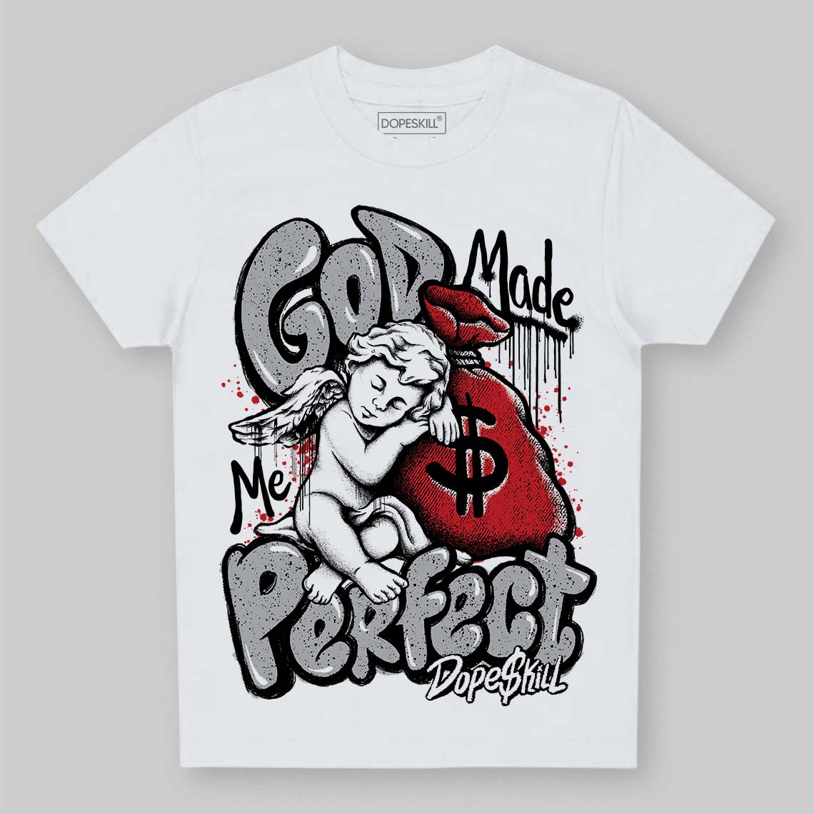 White Cement 4s superstreetwear Toddler Kids T-shirt God Made Me Perfect Graphic