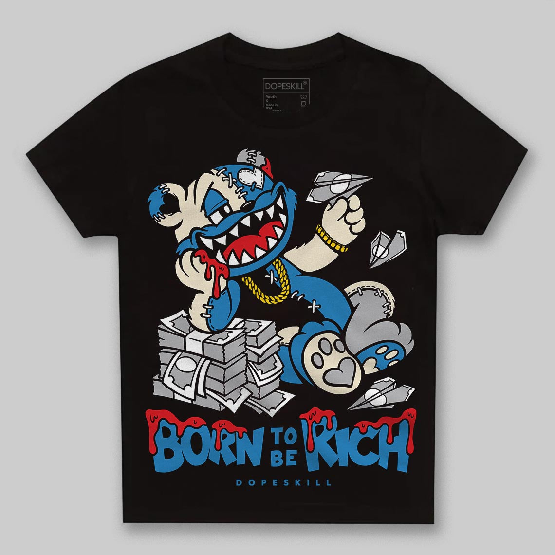 Rare Air 3s superstreetwear Toddler Kids T-shirt Born To Be Rich Graphic