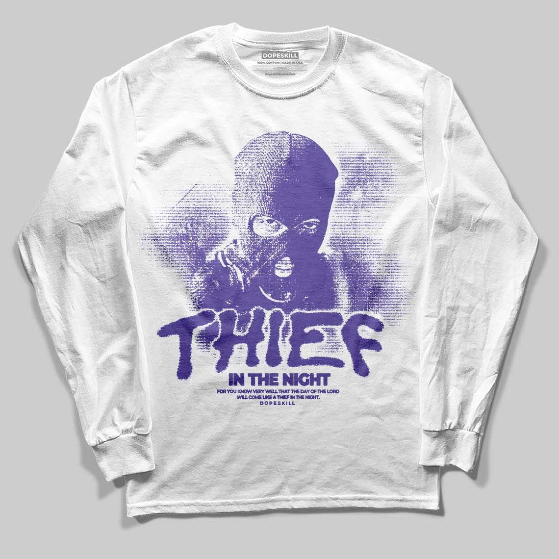 Grape 5s superstreetwear Long Sleeve T-Shirt Thief In The Night Graphic