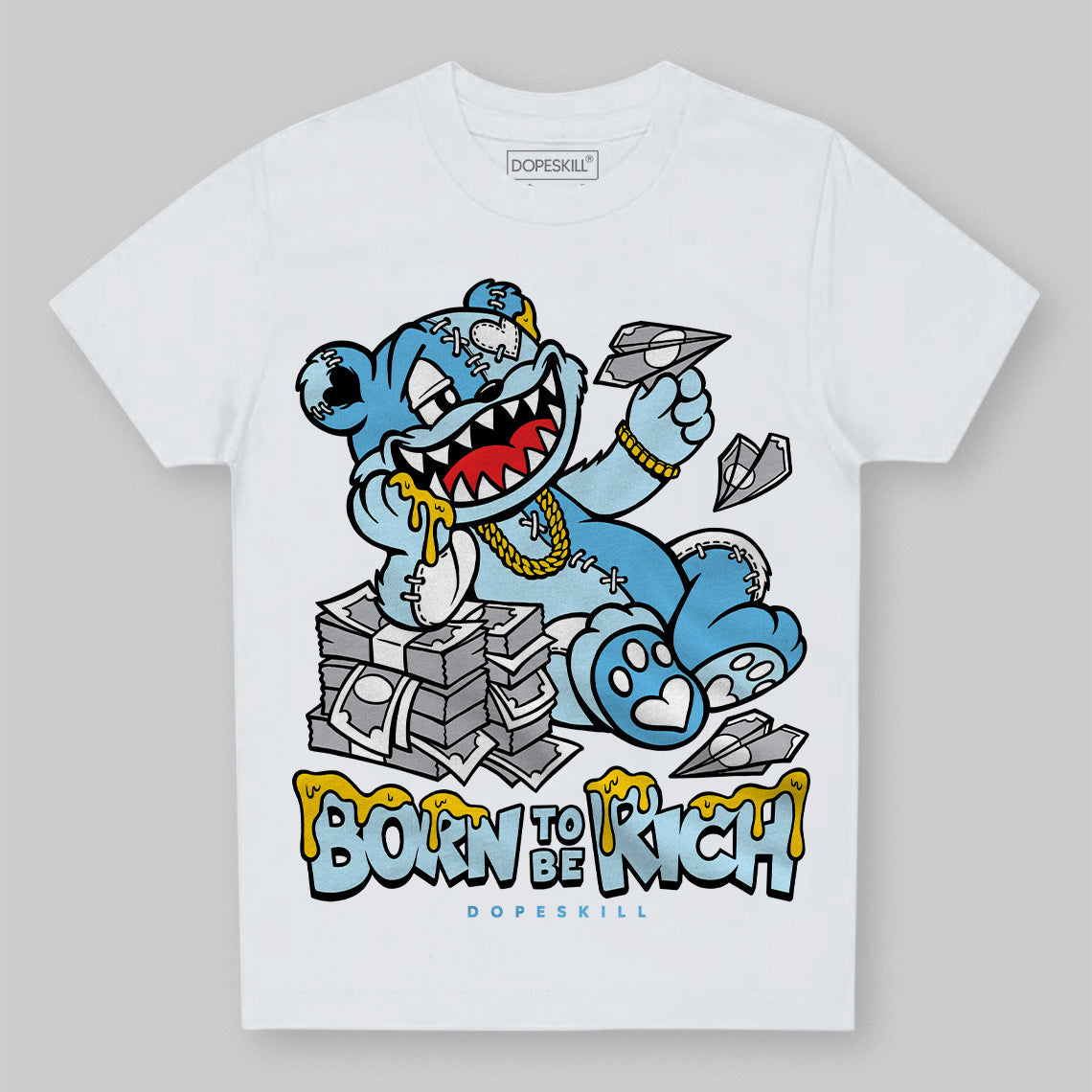 Legend Blue 11s superstreetwear Toddler Kids T-shirt Born To Be Rich Graphic
