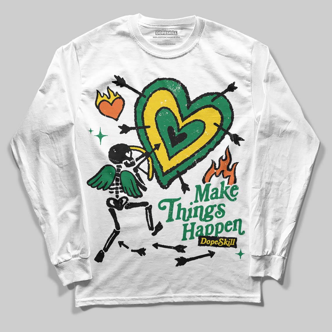 Green Collection superstreetwear Long Sleeve T-Shirt Make Things Happen Graphic