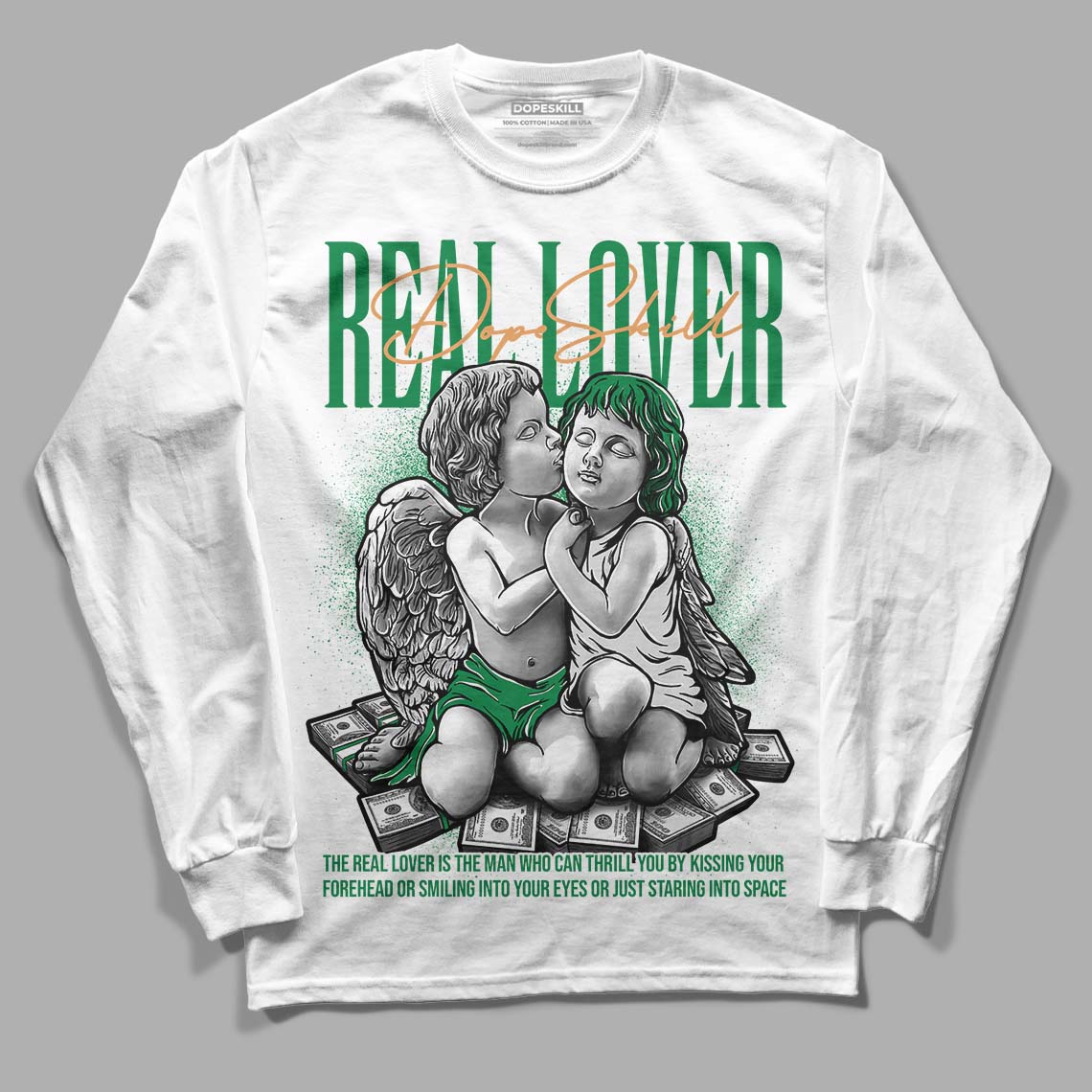 Pine Green 4s superstreetwear Long Sleeve T-Shirt Real Lover Graphic