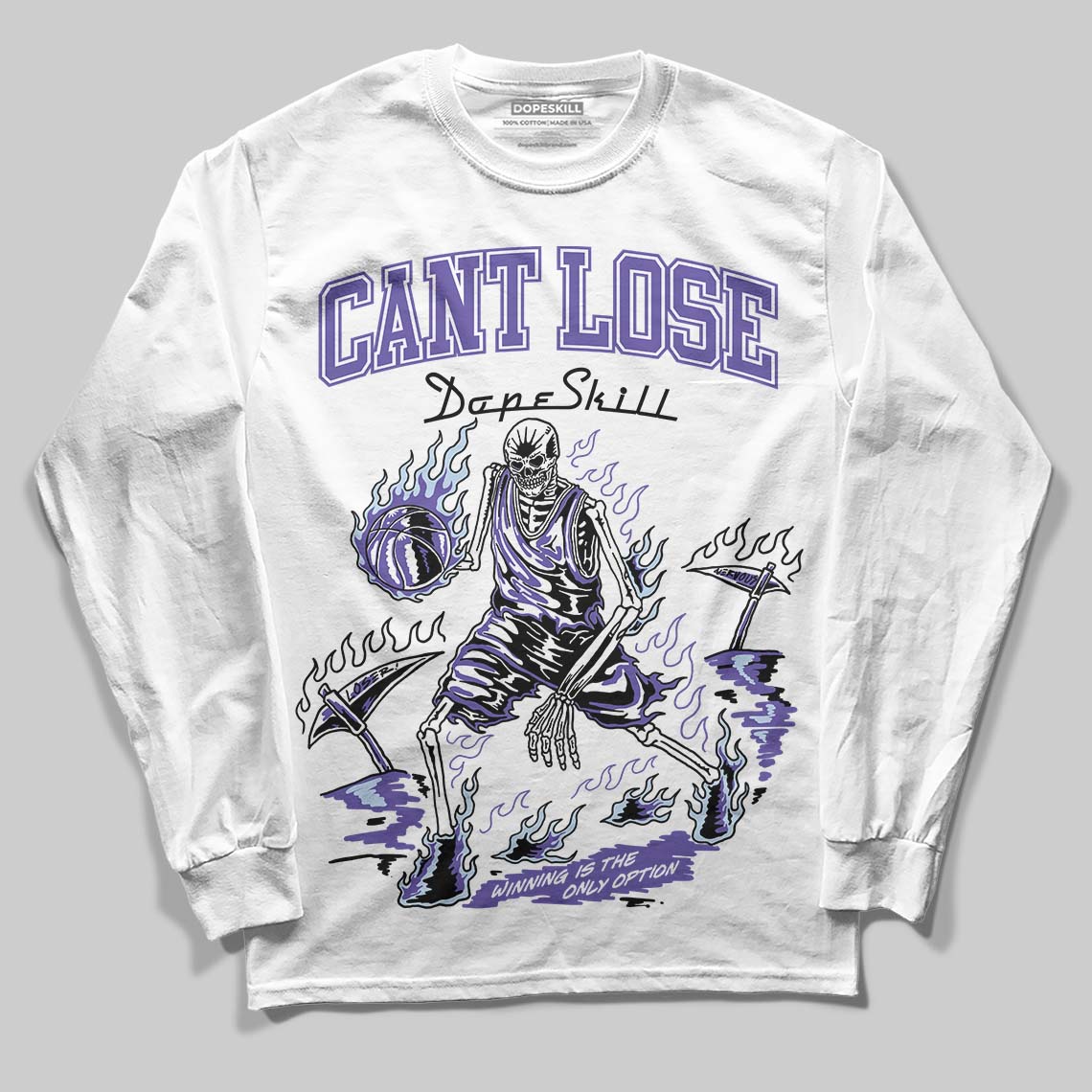 Grape 5s superstreetwear Long Sleeve T-Shirt Cant Lose Graphic