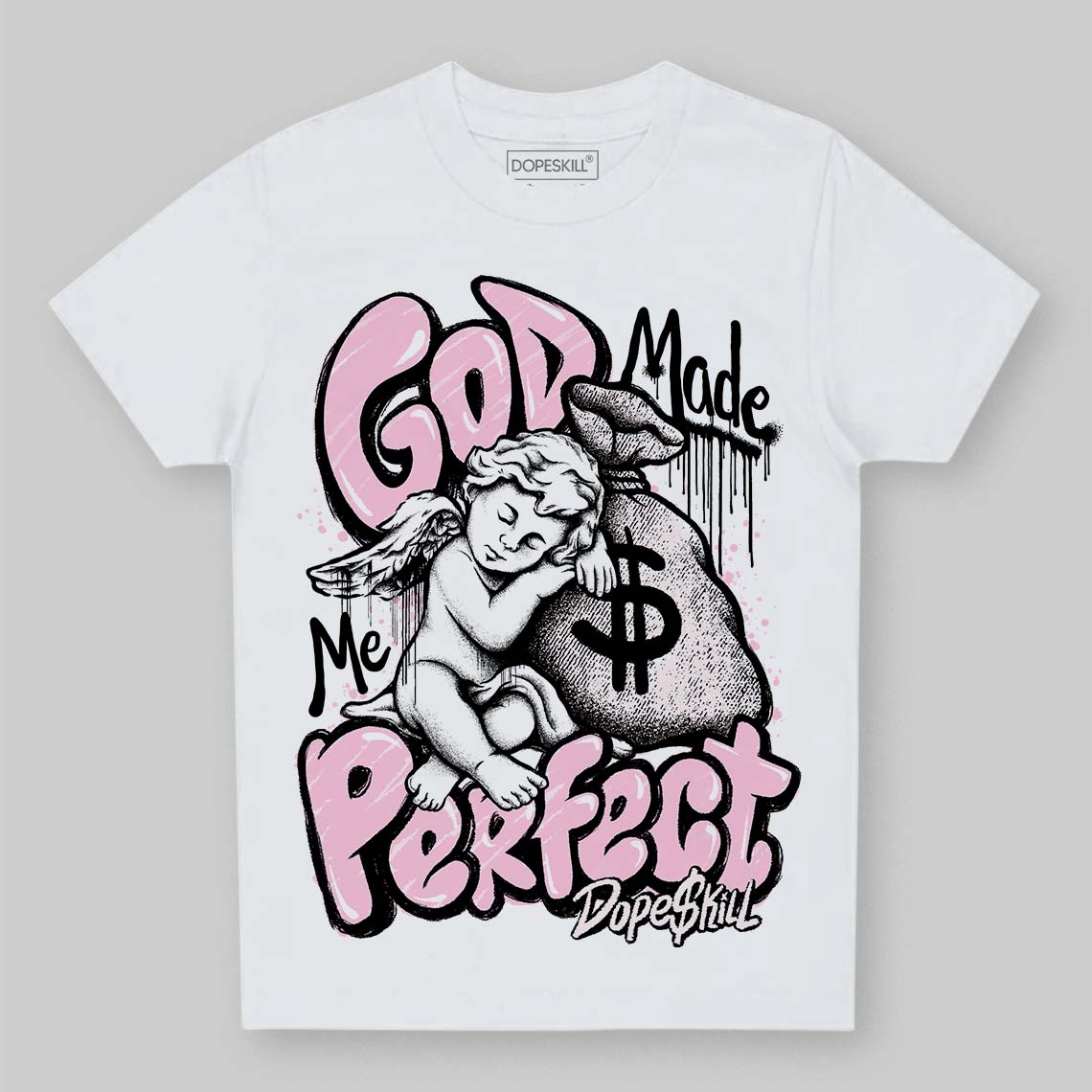 Dunk Low Pink Foam superstreetwear Toddler Kids T-shirt God Made Me Perfect Graphic