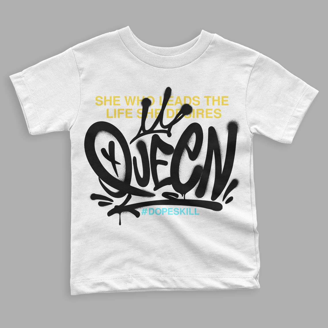 Aqua 5s superstreetwear Toddler Kids T-shirt Queen Graphic