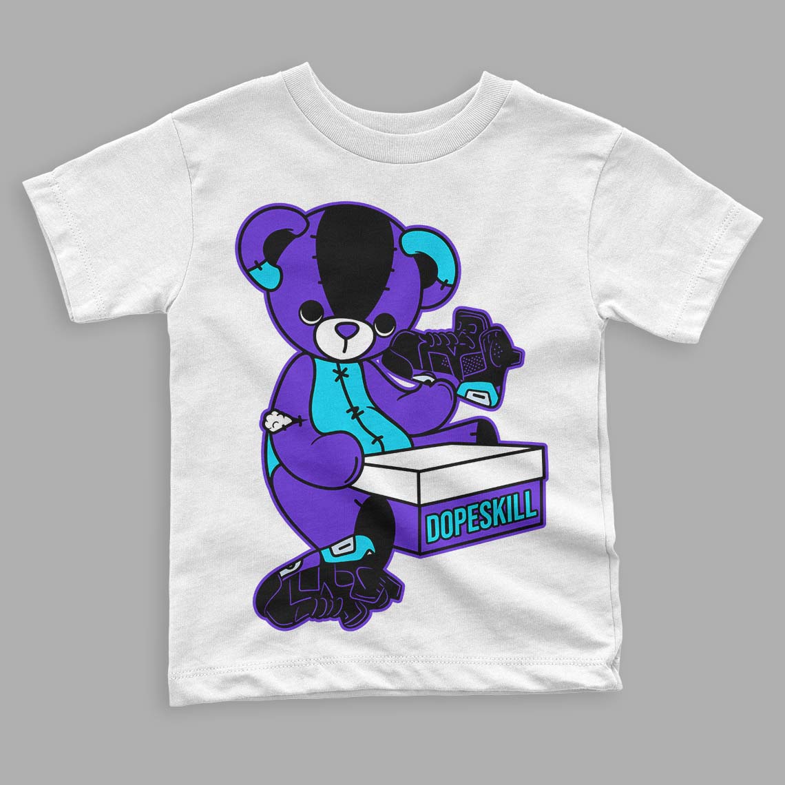 Aqua 6s superstreetwear Toddler Kids T-shirt Sneakerhead BEAR Graphic