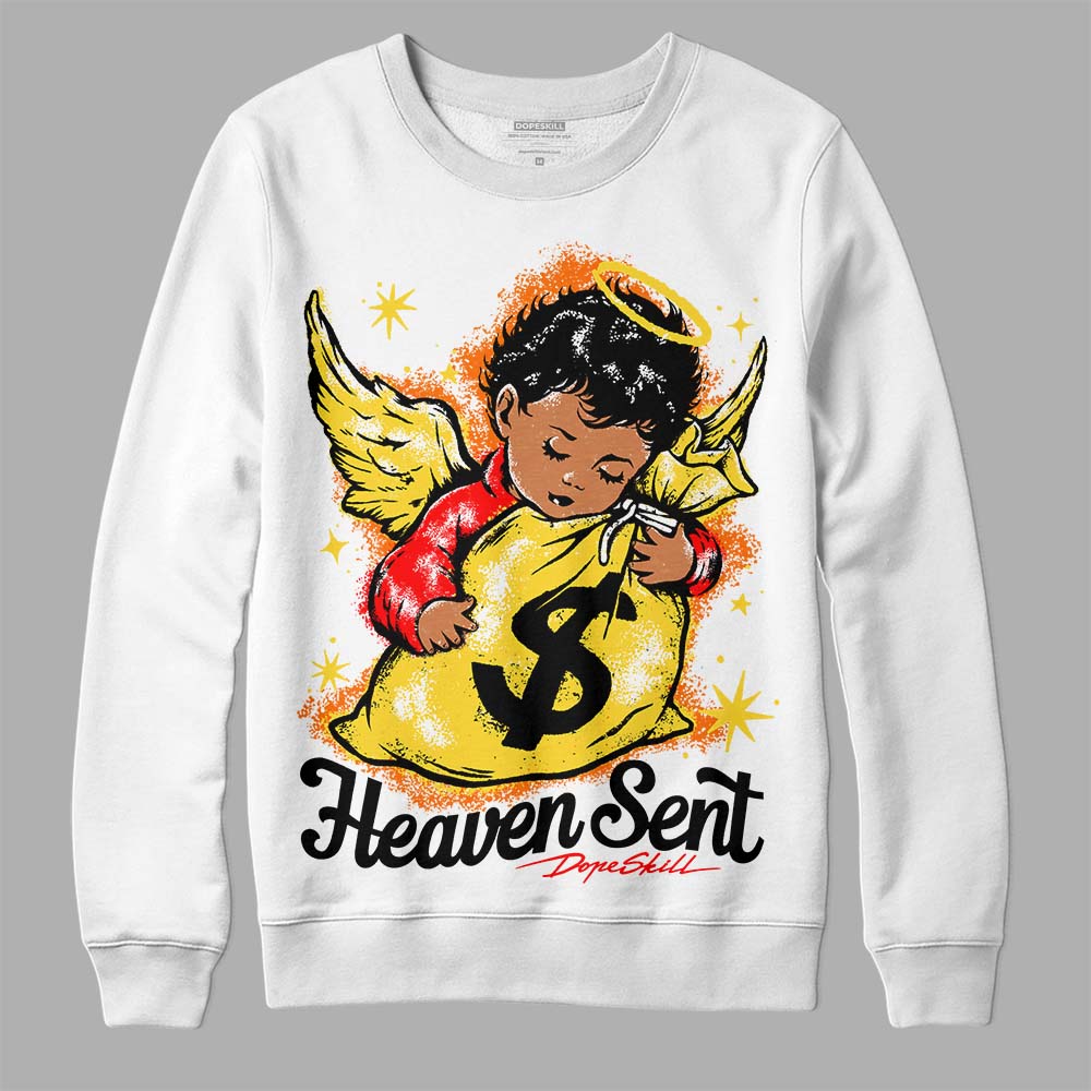 Black Tour Yellow AJ 4 Thunder superstreetwear Sweatshirt Heaven Sent Graphic