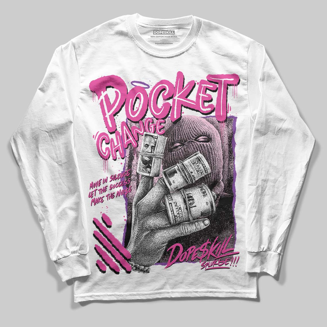 Triple Pink Dunk superstreetwear Long Sleeve T-Shirt Pocket Change Graphic