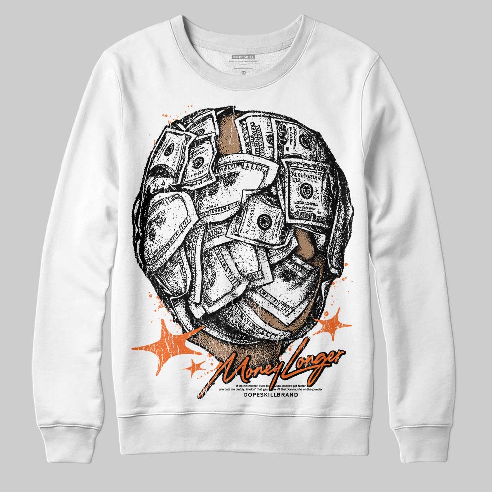 Orange Black White superstreetwear Sweatshirt Money Longer Graphic