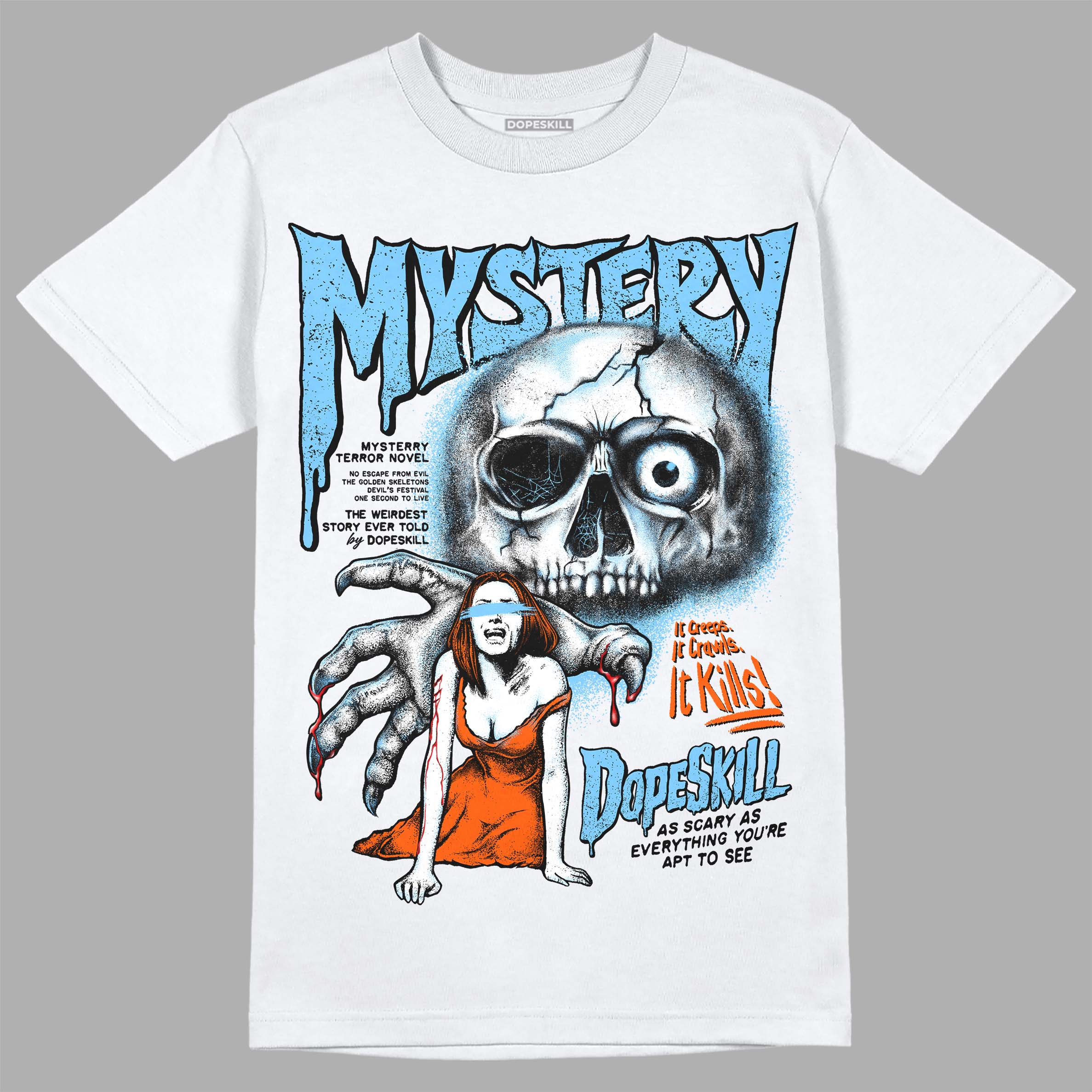 Dunk Futura University Blue superstreetwear T-Shirt Mystery Ghostly Grasp Graphic